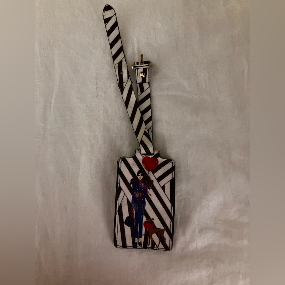 Henri Bendel Striped Luggage Tag